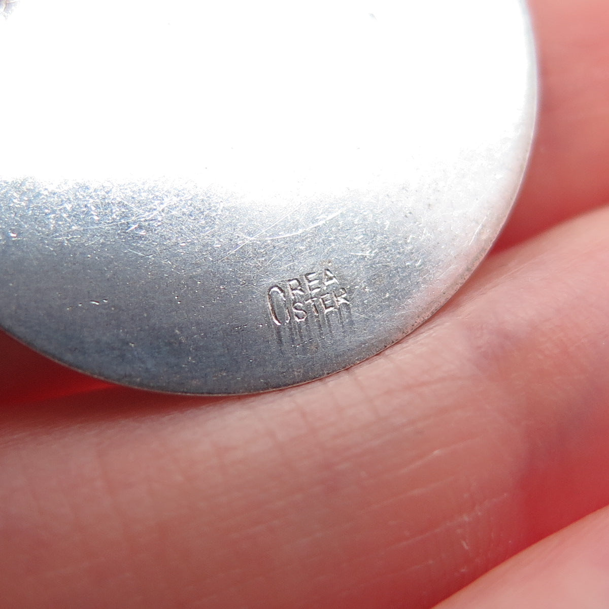 CREA 925 Sterling Silver Vintage Florida Round Tag Charm Pendant