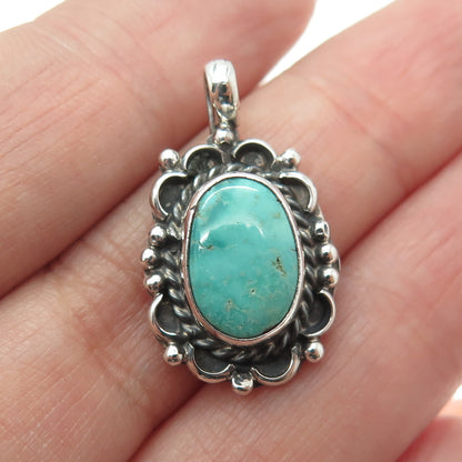 GARRISON BOYD NAVAJO Old Pawn 925 Sterling Vintage Mountain Turquoise Pendant