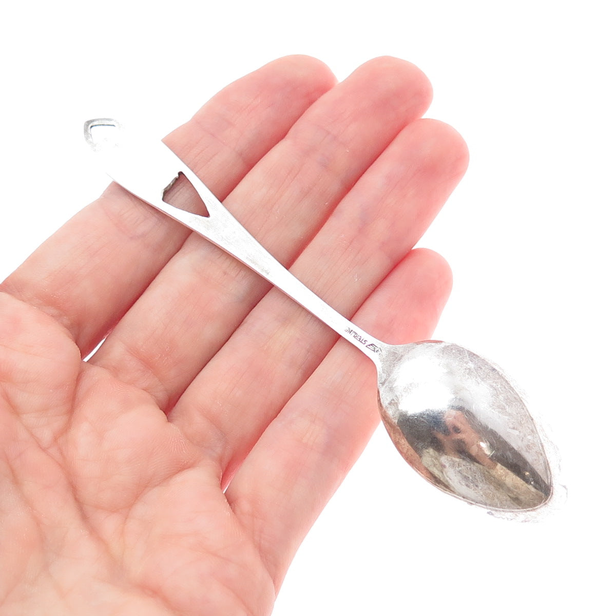 CHARLES M. ROBBINS 925 Sterling Silver Antique San Francisco CA Coffee Spoon