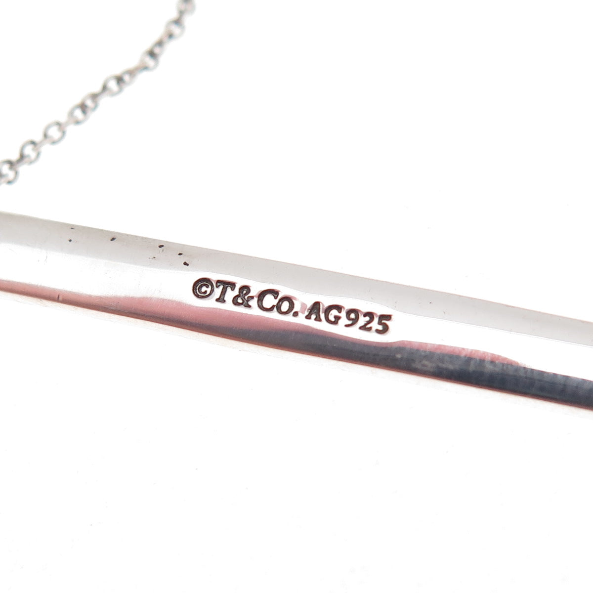 Tiffany & Co. 925 Sterling Vintage 1837 Collection Bar Cable Chain Necklace 16"
