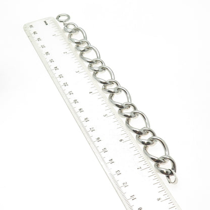WALTER LAMPL 925 Sterling Silver Antique Art Deco Curb Link Bracelet 7"