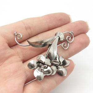 925 Sterling Silver Vintage Carl-Art Floral Central Part Necklace
