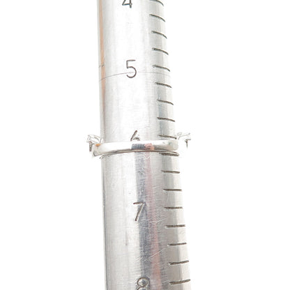 VANCARO 925 Sterling Silver Round-Cut C Z Tiara Ring Size 6.25