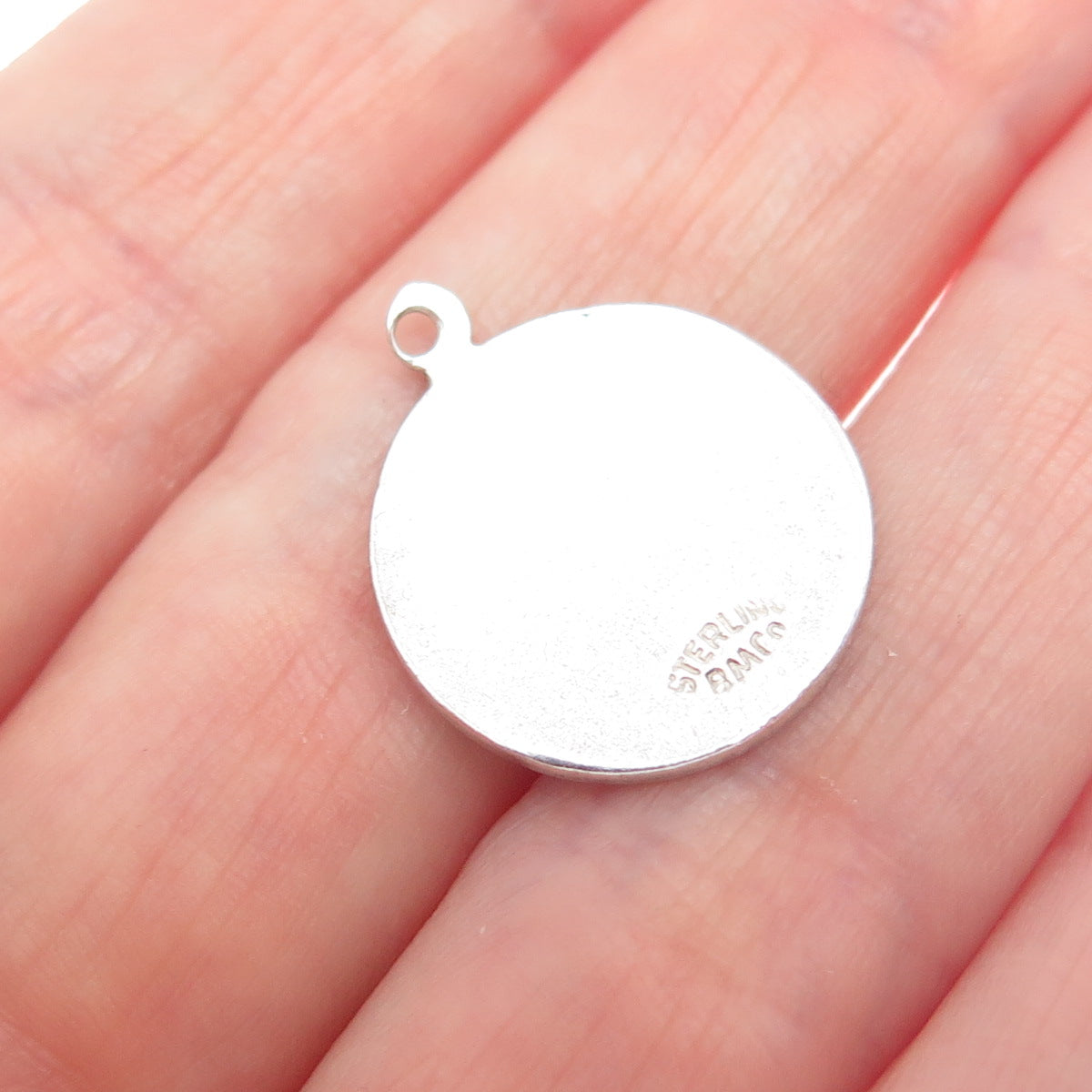 BREADNER CO. 925 Sterling Vintage Enamel St. Lawrence Seaway Minimalist Pendant
