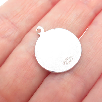 BREADNER CO. 925 Sterling Vintage Enamel St. Lawrence Seaway Minimalist Pendant