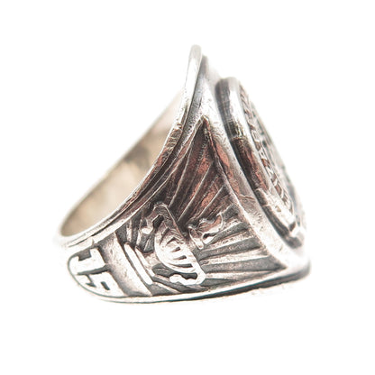 Reed & Co. Sterling Vintage 1969 Enamel Elizabeth Blackwell School Ring Size 6