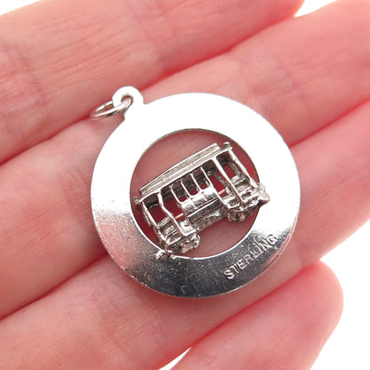 M&M Mark Mercy 925 Sterling Silver Vintage San Francisco Cable Car Charm Pendant