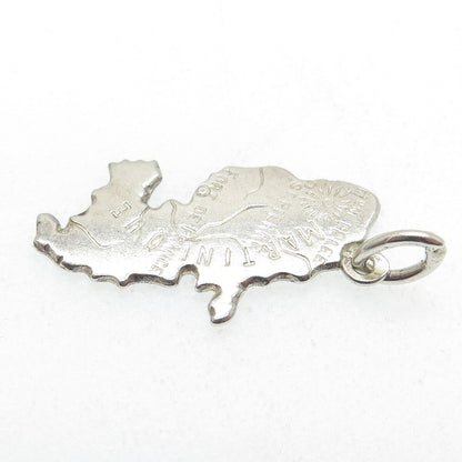 925 Sterling Silver Vintage Martinique French West Indies Charm Pendant