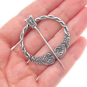 925 Sterling Silver Antique Art Deco Scottish Oxidized Iona Kilt Pin