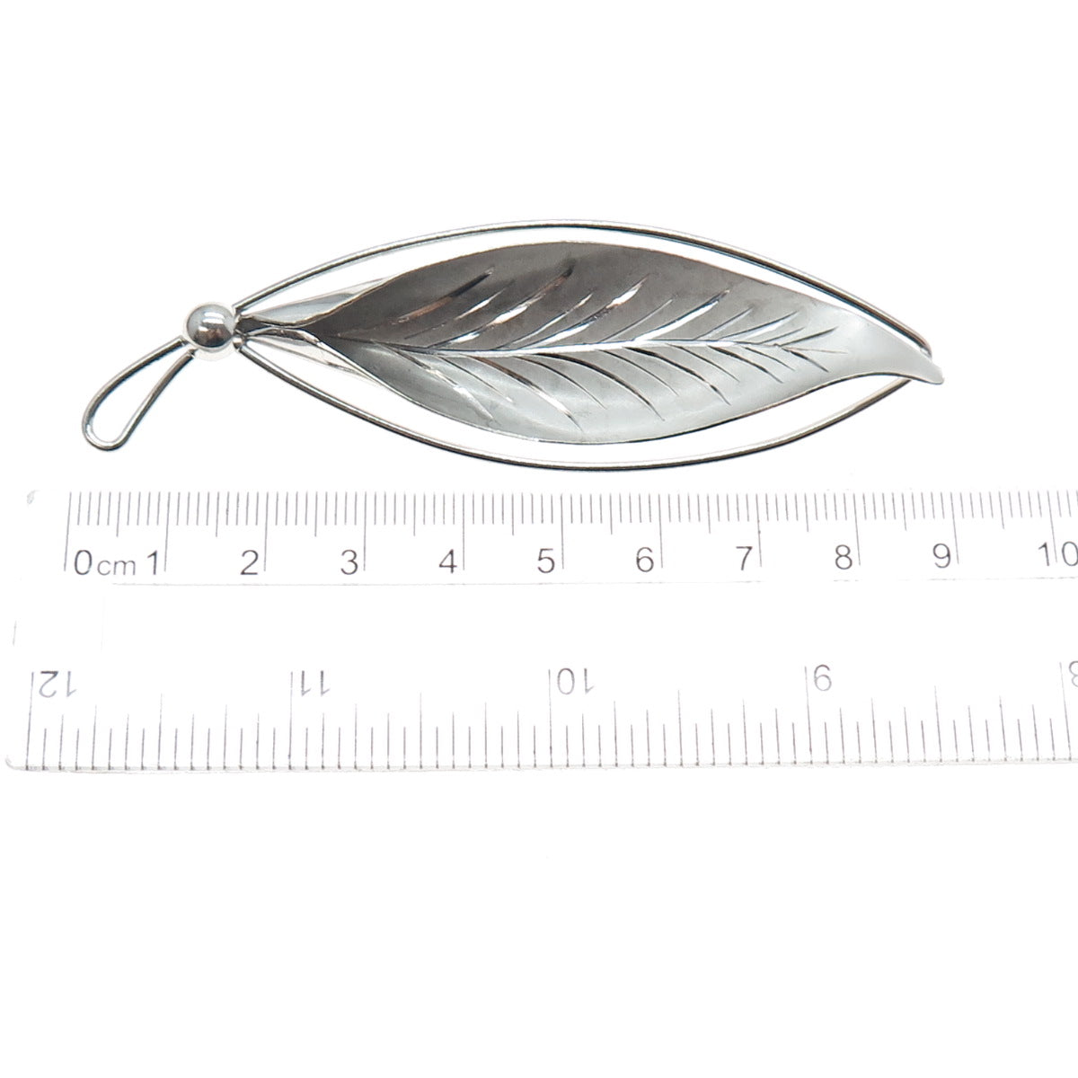 Curtis Curtman 925 Sterling Silver Antique Art Deco Floral Leaf Pin Brooch