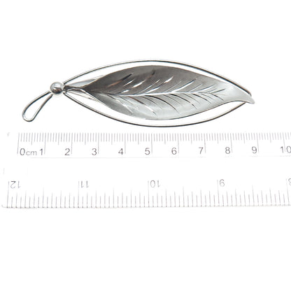 Curtis Curtman 925 Sterling Silver Antique Art Deco Floral Leaf Pin Brooch