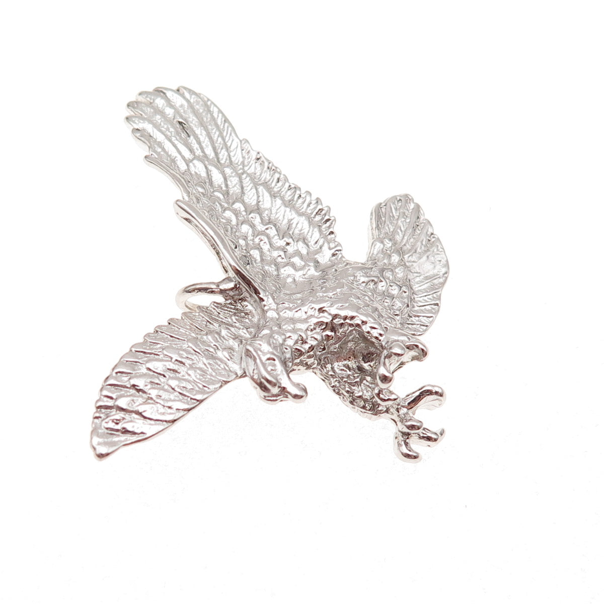 925 Sterling Silver Vintage Flying Eagle Pendant