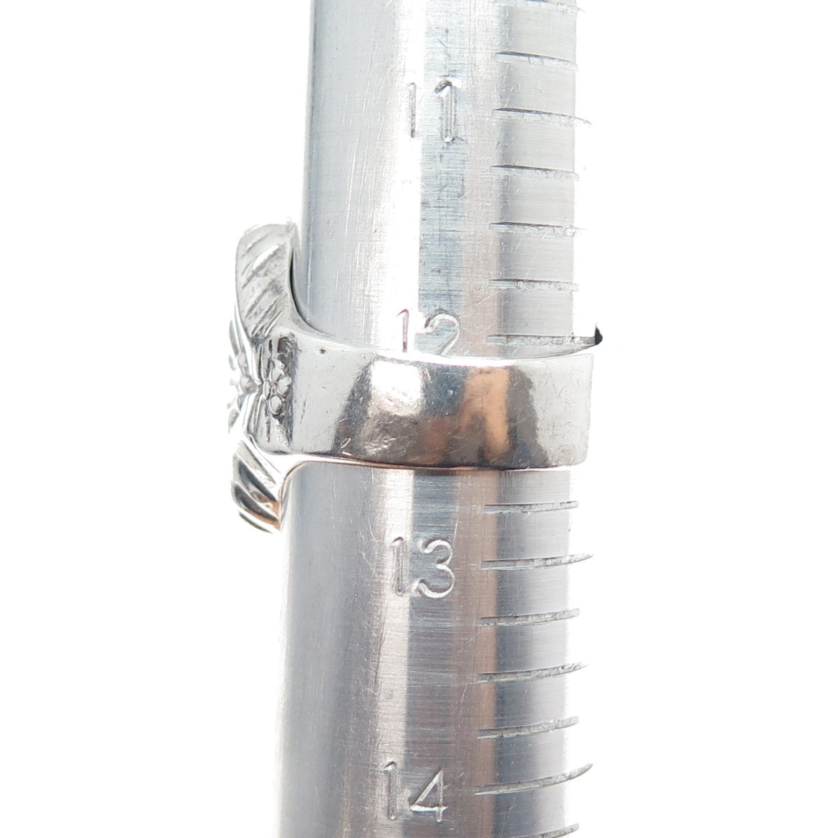 Old Pawn 925 Sterling Silver Vintage Turquoise Black Onyx Kachina Ring Size 12.5