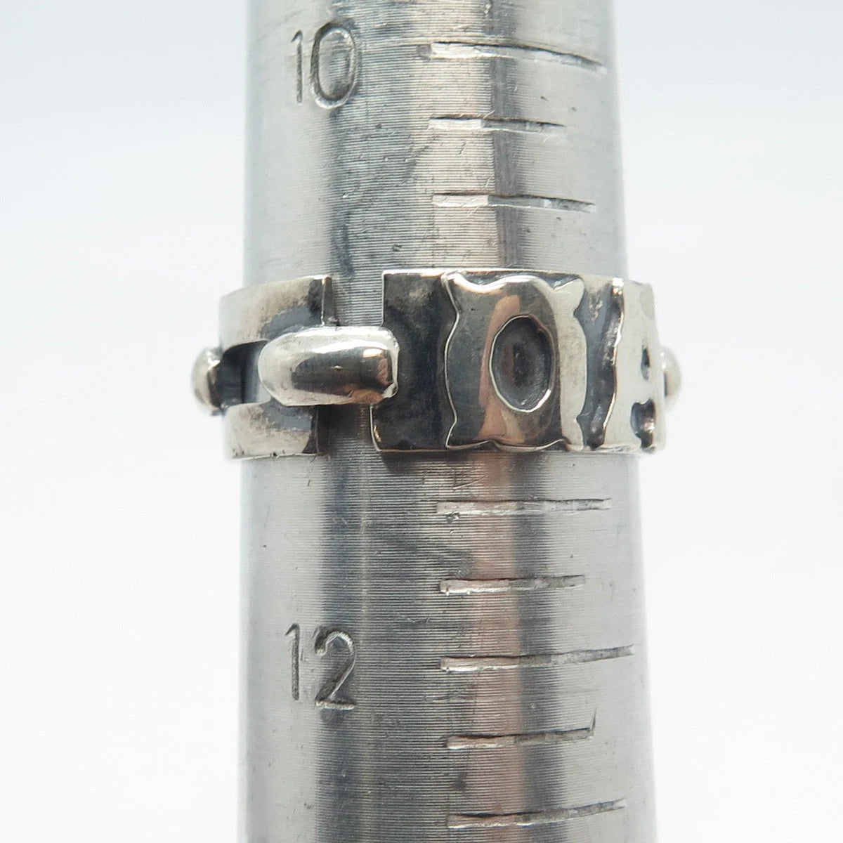 925 Sterling Silver Vintage Chain Band Ring Size 11.25