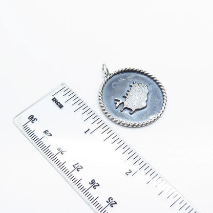830S Silver Vintage Mainland Charm Pendant
