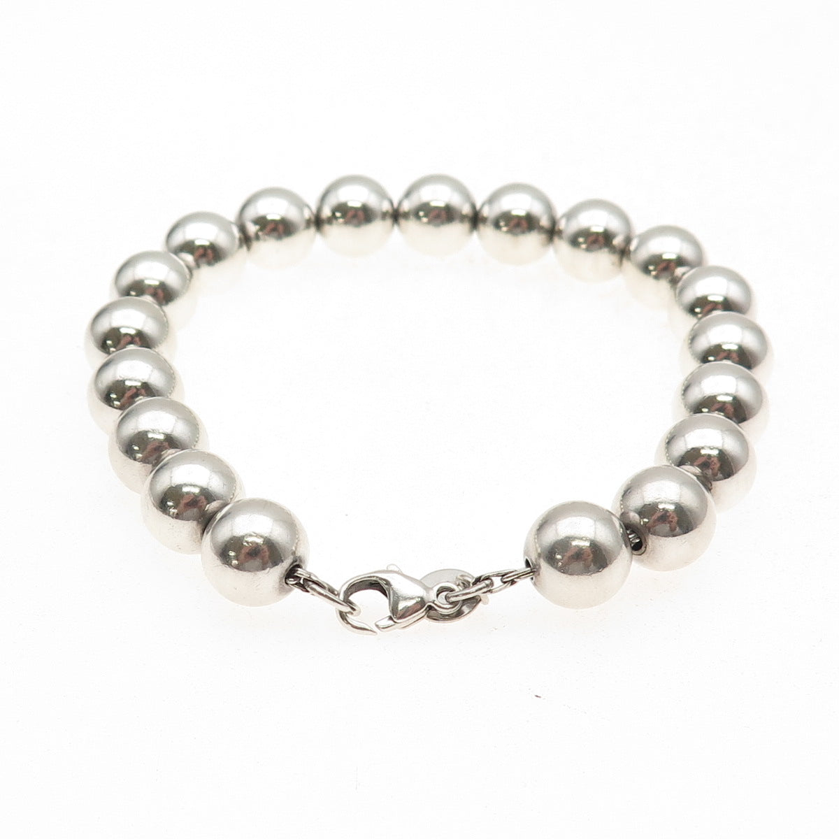 Tiffany & Co. 925 Sterling Silver Vintage HardWear Ball Beaded Bracelet 7.25"