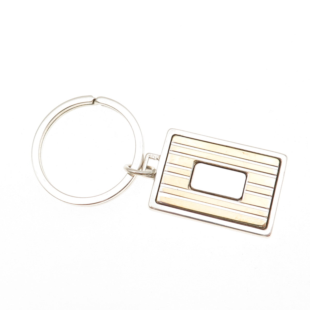 Anson 925 Sterling Silver 18K Gold Vintage Key Fob Ring Holder