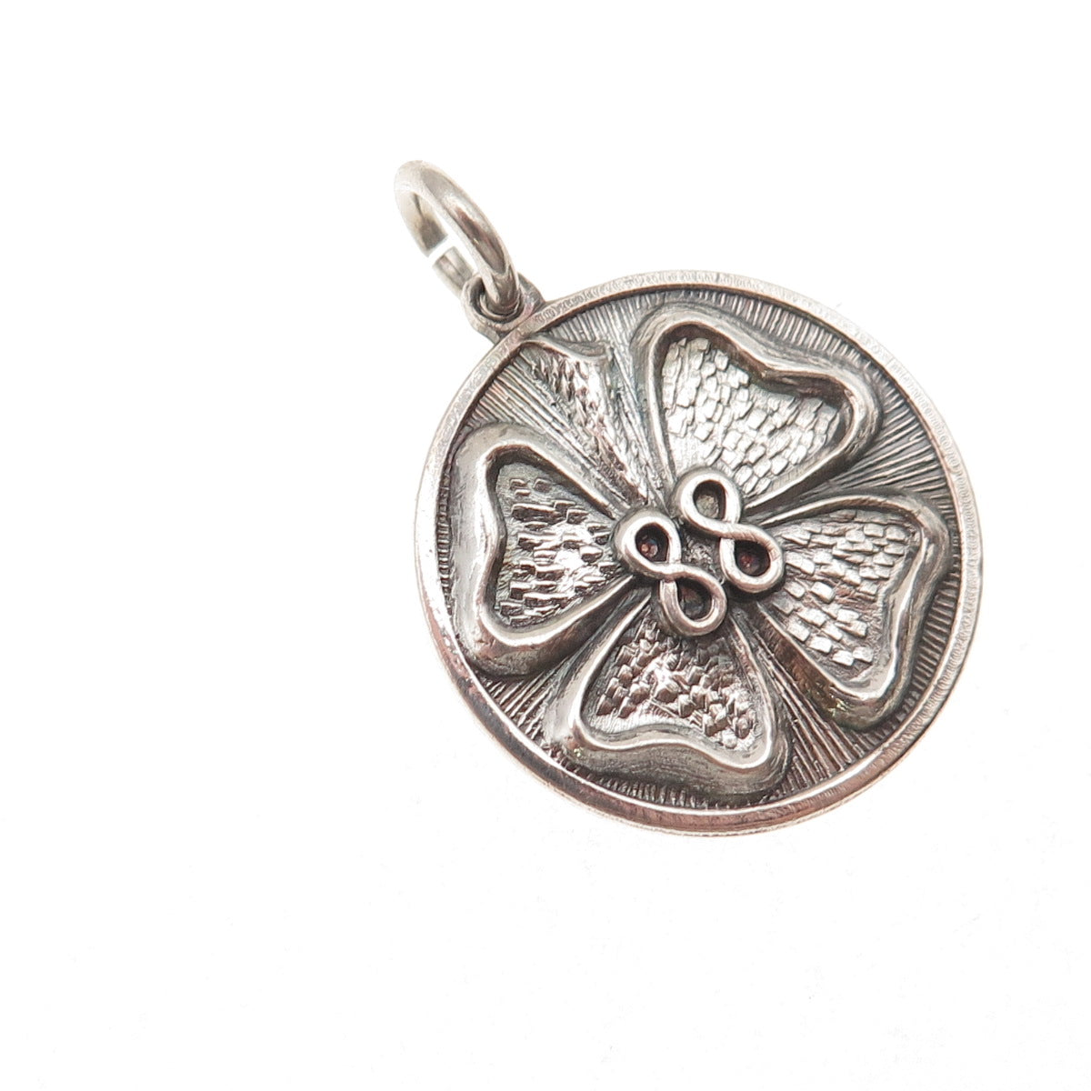 Ilias Lalaounis 925 Sterling Vintage 1988 Greece Clover Good Luck Charm Pendant