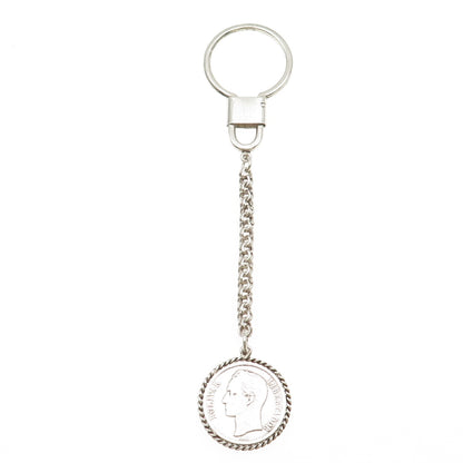 835 Silver Vintage 1954 Venezuela 1 Bolivar Coin Key Chain Fob Ring Holder