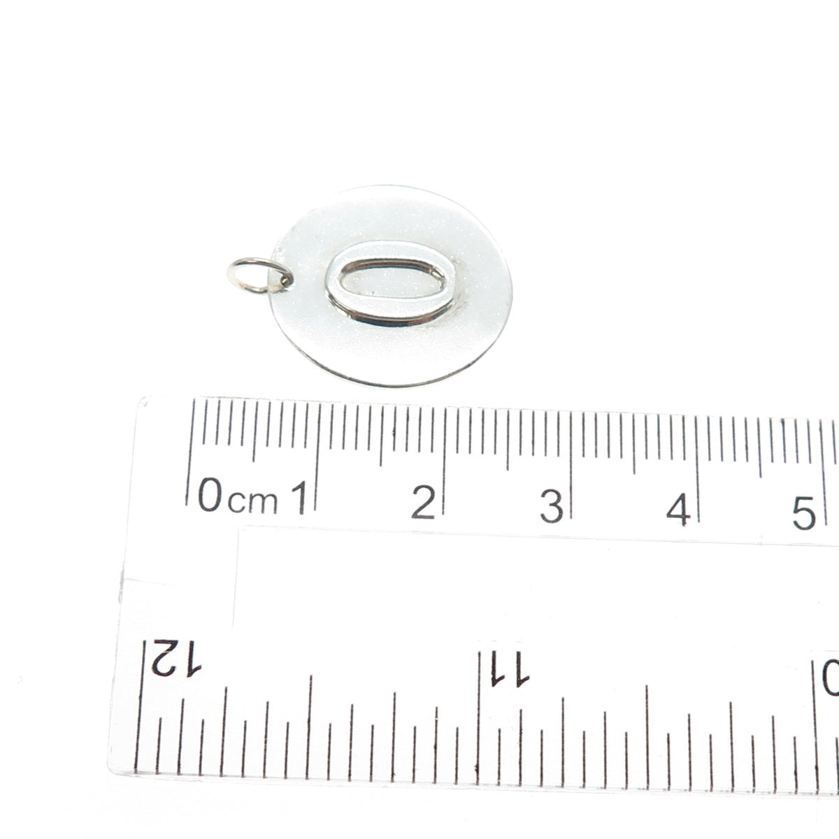925 Sterling Silver Vintage Letter O Initial Minimalist Charm Pendant