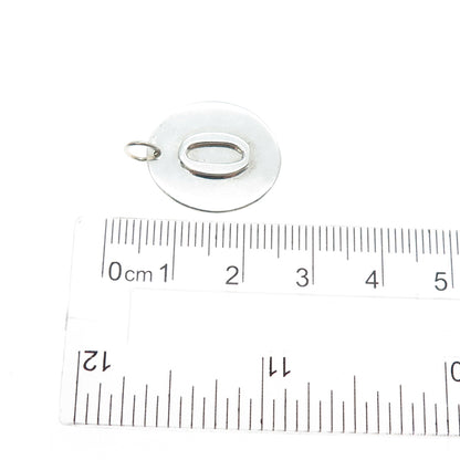 925 Sterling Silver Vintage Letter O Initial Minimalist Charm Pendant