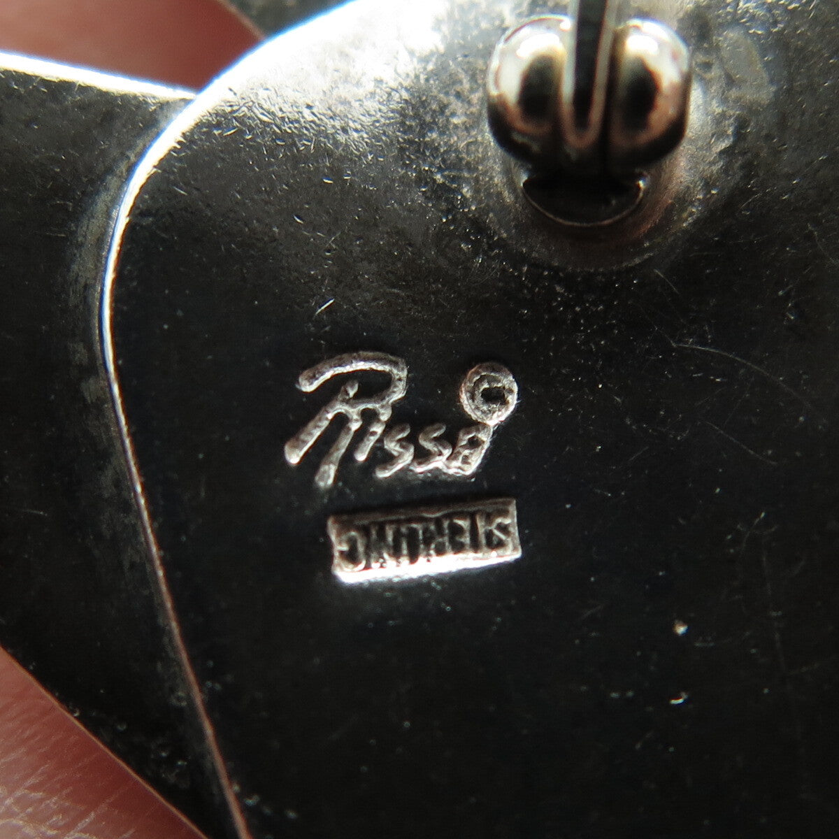 RISSE 925 Sterling Silver Vintage Swan Modernist Pin Brooch / Pendant