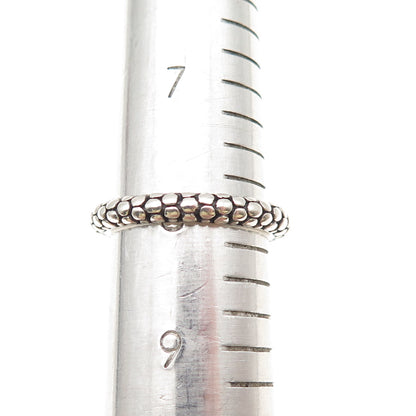 Michael Dawkins 925 Sterling Silver Dotted Oxidized Band Ring Size 8