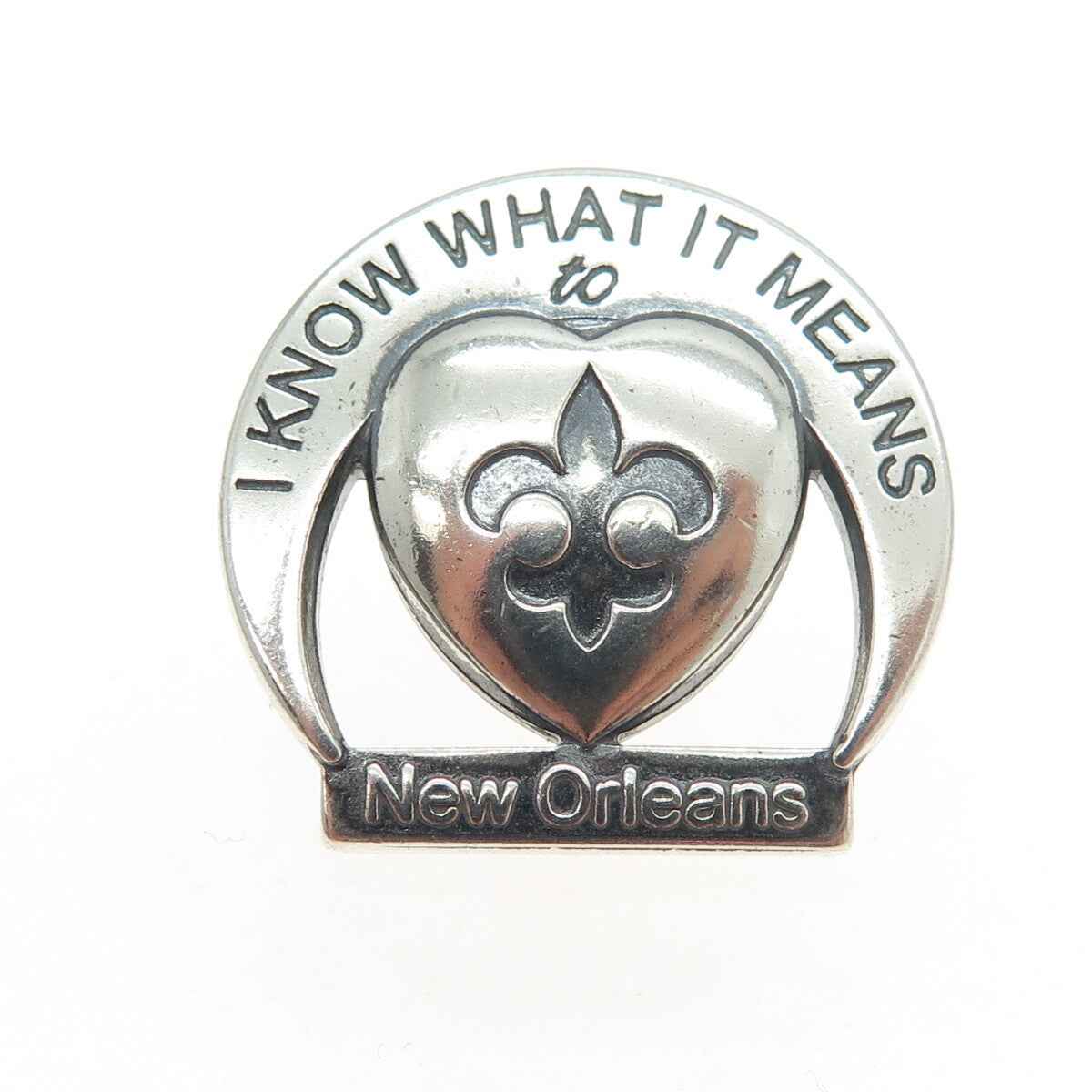ANNE DALE 925 Sterling Silver 2005 New Orleans Katrina Memorial Tie Tack