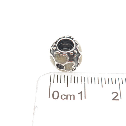 Pandora 925 Sterling Silver Enamel Flower Slide Bead Charm