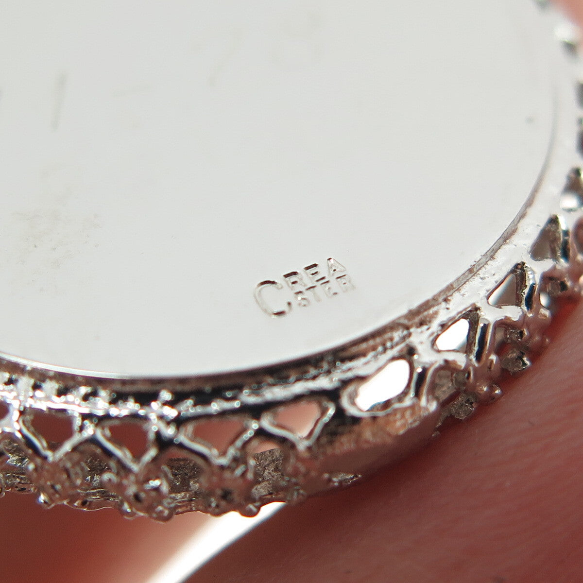 CREA 925 Sterling Silver Vintage Rhinestone "Bermuda" Palm Tree Pendant