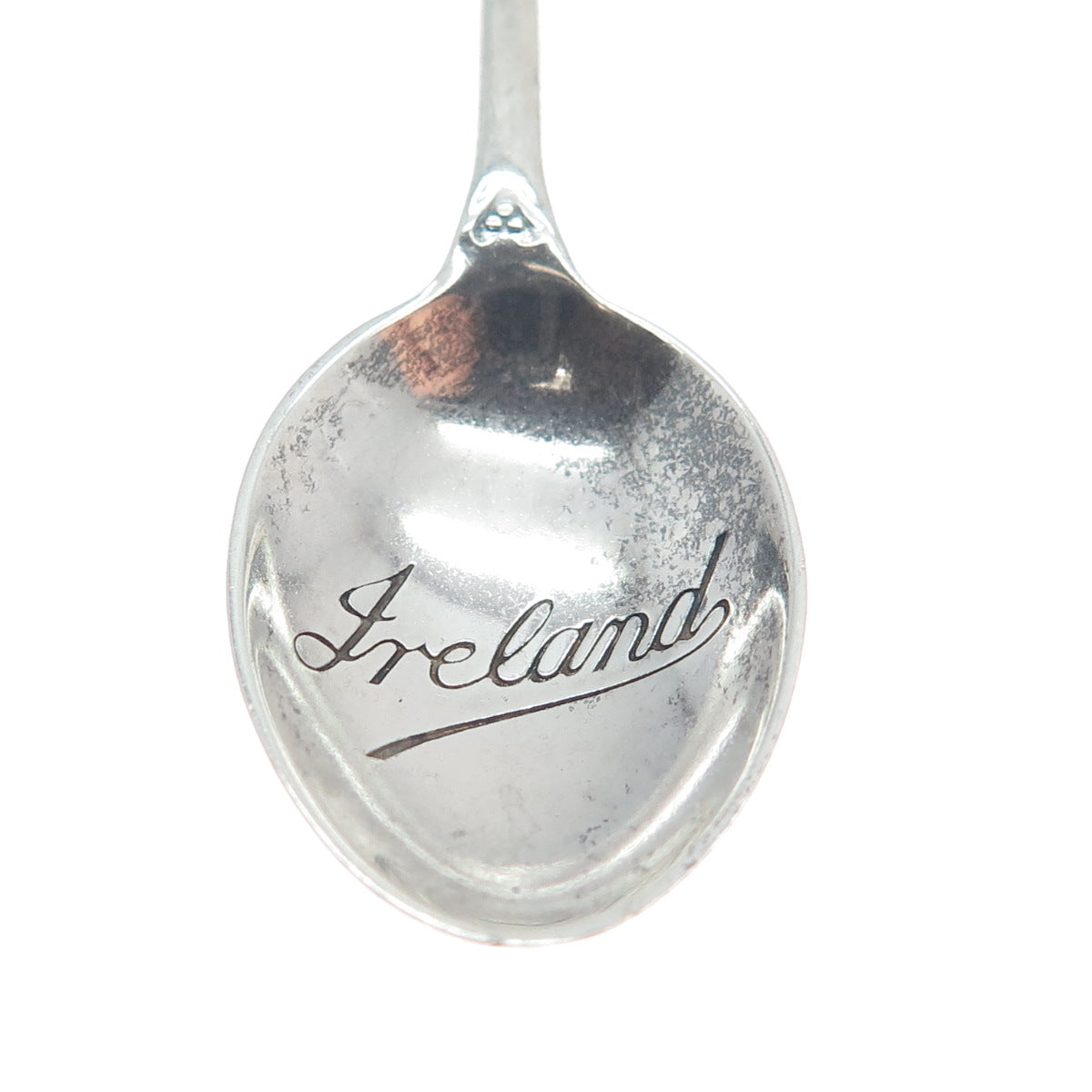 TURNER & SIMPSON 925 Sterling Vintage 1958 Birmingham Enamel Clover Coffee Spoon