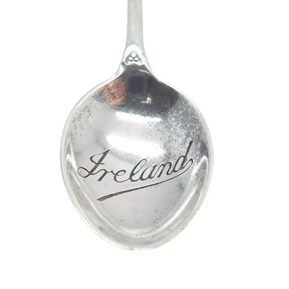 TURNER & SIMPSON 925 Sterling Vintage 1958 Birmingham Enamel Clover Coffee Spoon