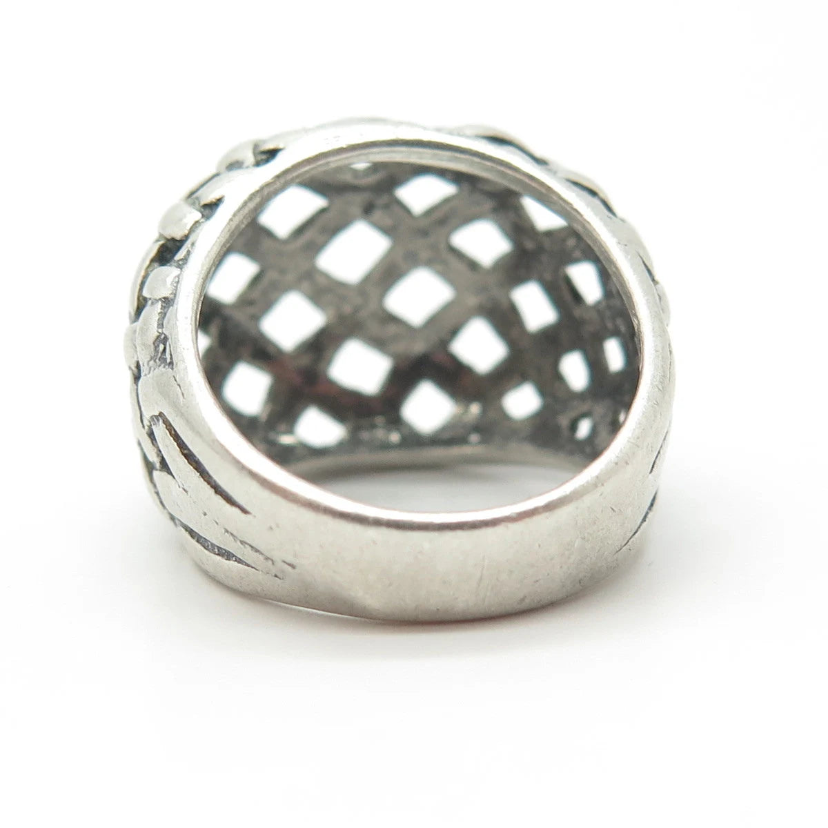 925 Sterling Silver Vintage Pacific Jewelry Wicker Ring Size 6