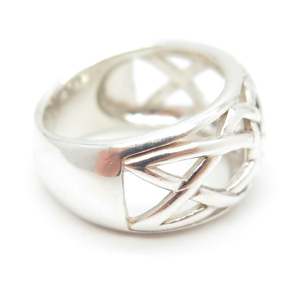 925 Sterling Silver Vintage Celtic Knot Ring Size 6