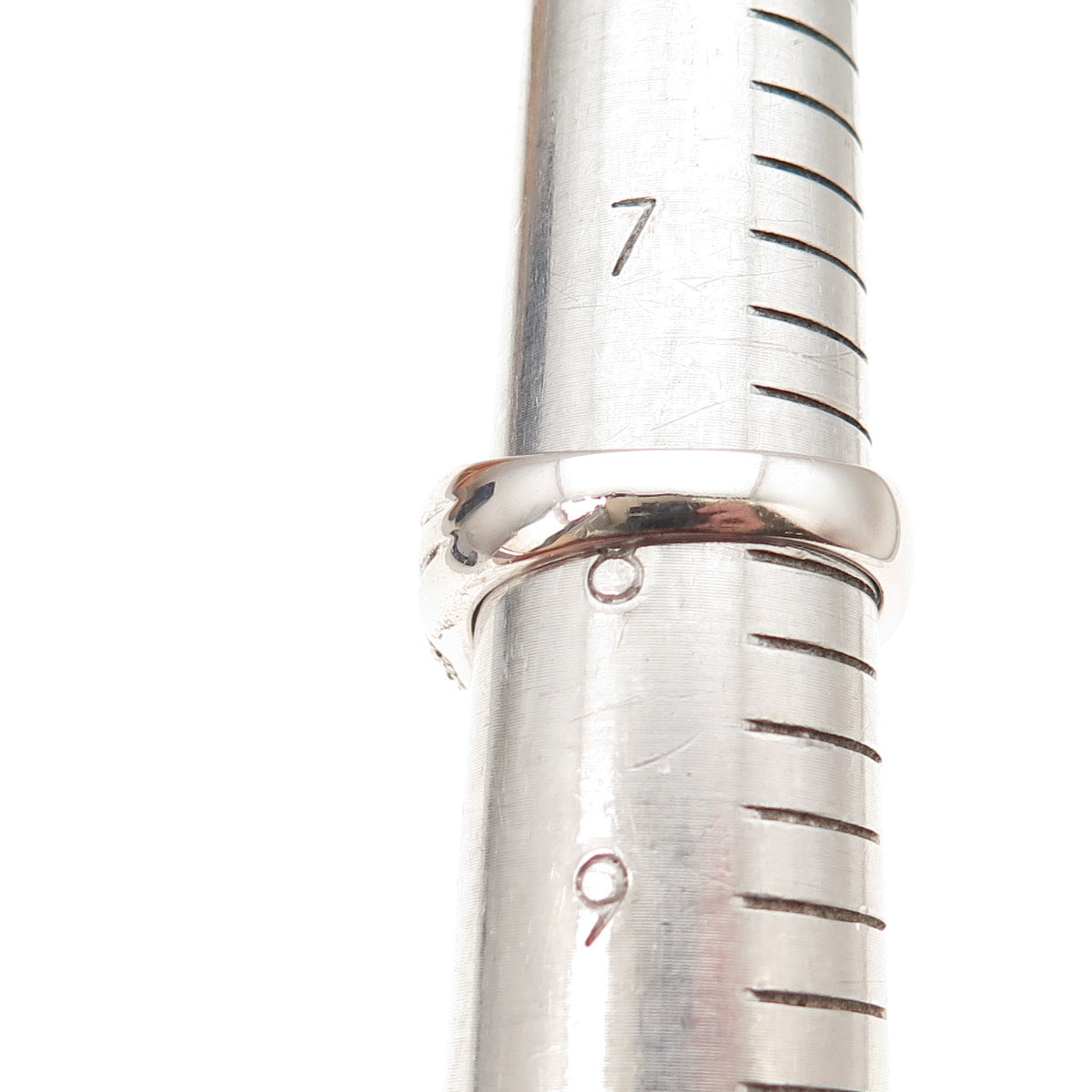 Chapal Zenray 925 Sterling Silver Princess & Round-Cut C Z Ring Size 8