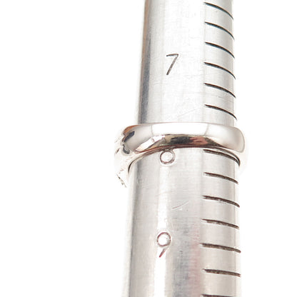 Chapal Zenray 925 Sterling Silver Princess & Round-Cut C Z Ring Size 8