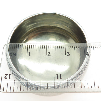 Tallinn Jewelry Factory 875 Silver Vintage 1955 Oxidized Saltcellar