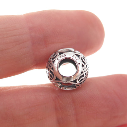 Pandora 925 Sterling Silver C Z Letter Y Slide Bead Charm
