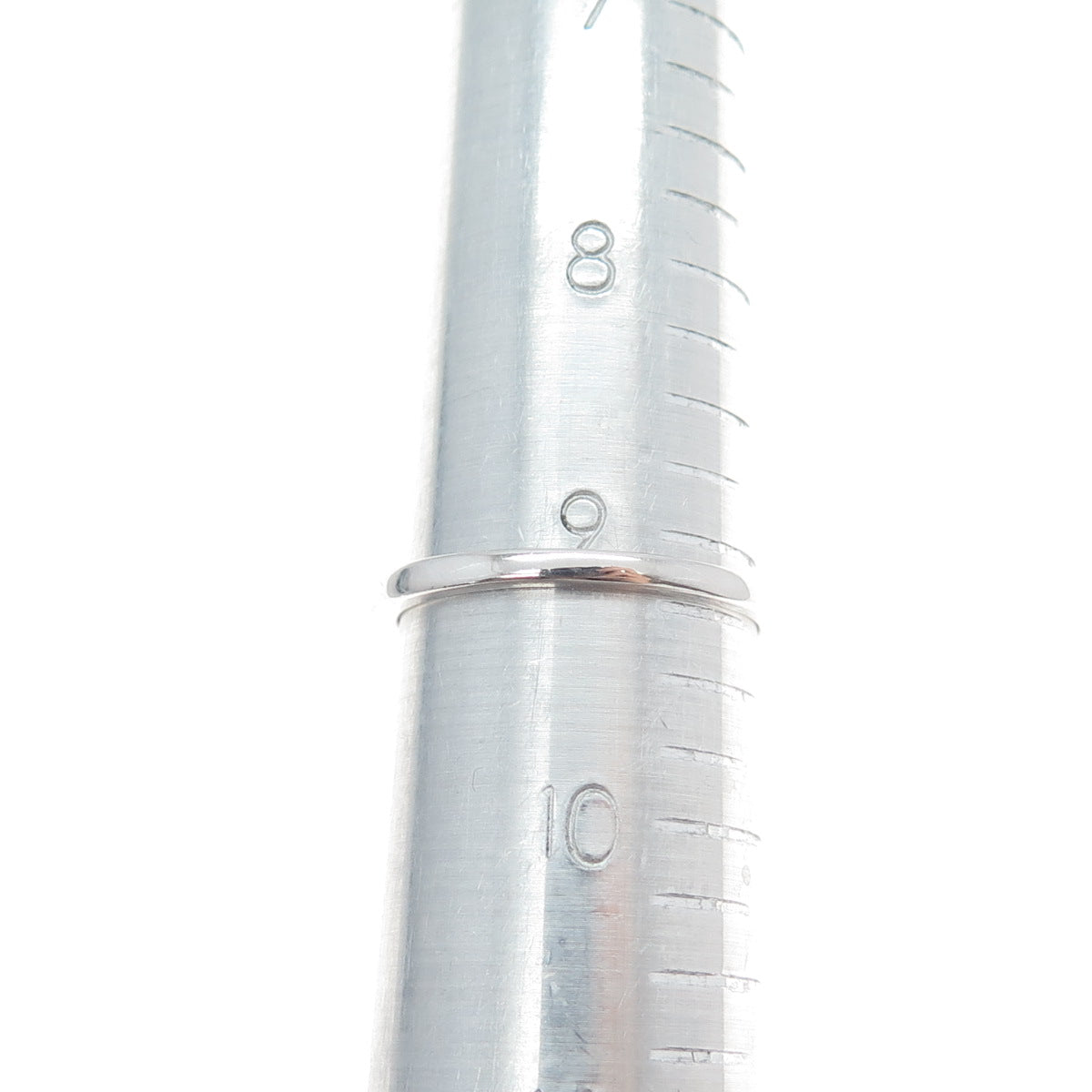 925 Sterling Silver Real Round-Cut Black Diamond Ring Size 9.25