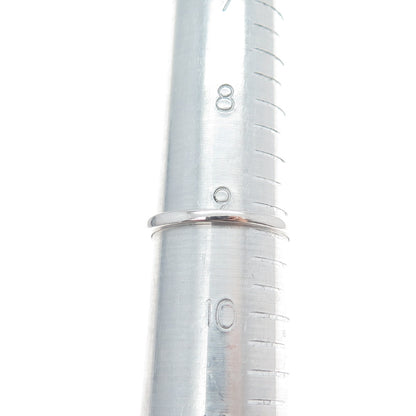 925 Sterling Silver Real Round-Cut Black Diamond Ring Size 9.25