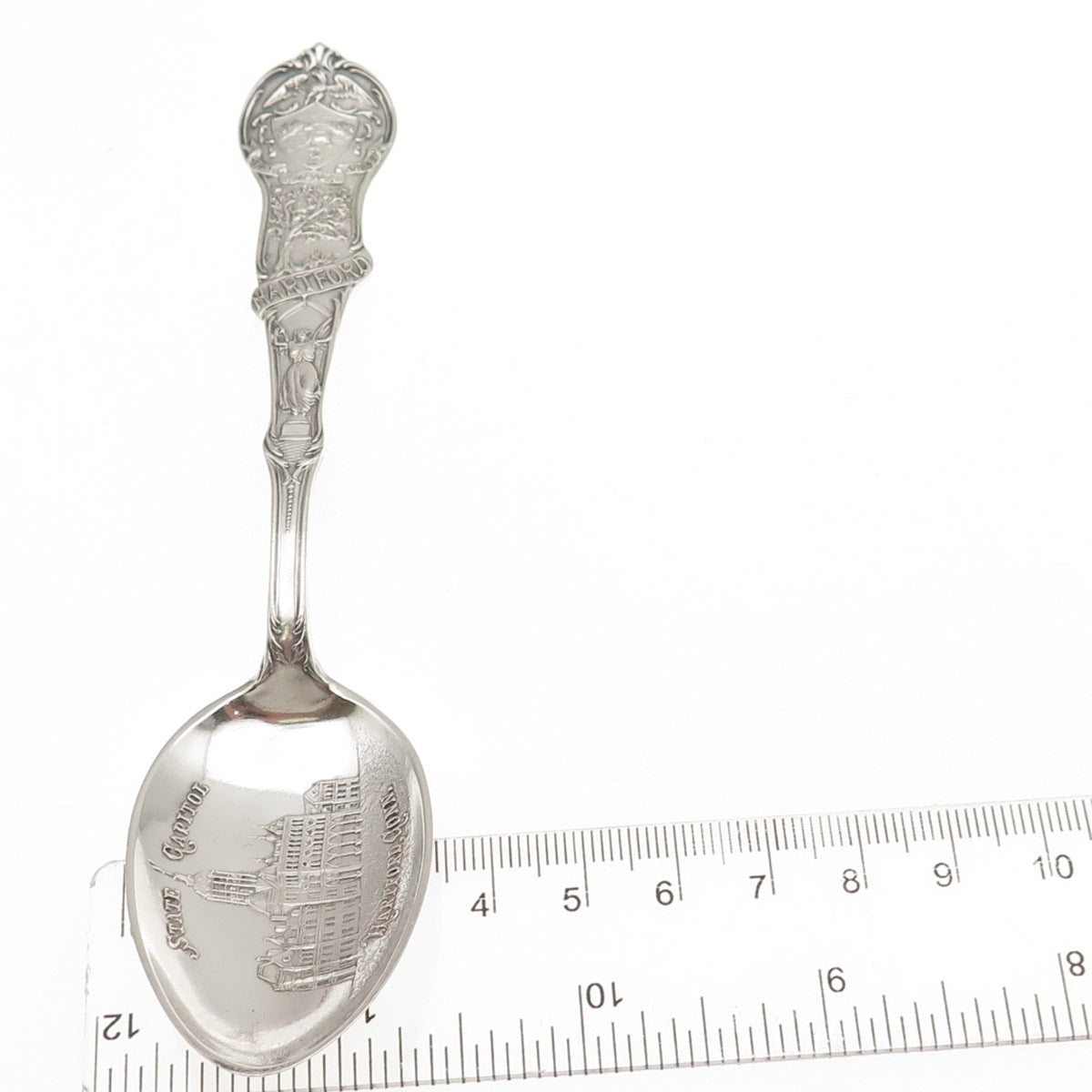Mechanics 925 Sterling Silver Antique Art Deco Hartford Connecticut Coffee Spoon