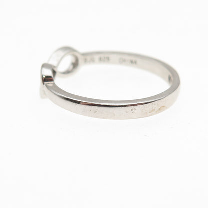 925 Sterling Silver Vintage Mother Infinity Ring Size 8