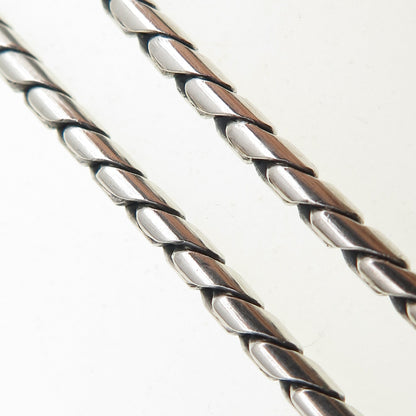 925 Sterling Silver Vintage Round Box Chain Necklace 18"