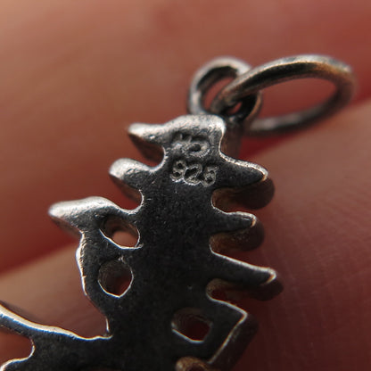 CHARLES WINSTON 925 Sterling Vintage Longevity Chinese Character Mini Pendant
