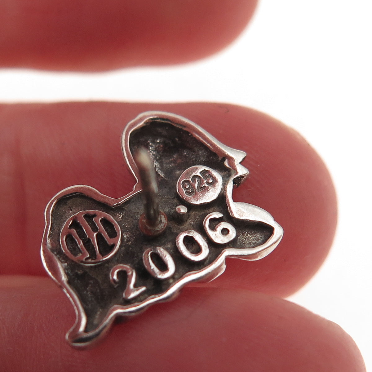 John Hardy 925 Sterling Silver Vintage 2006 Year of the Dog Tie Tack / Lapel Pin