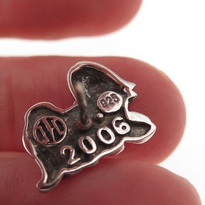 John Hardy 925 Sterling Silver Vintage 2006 Year of the Dog Tie Tack / Lapel Pin