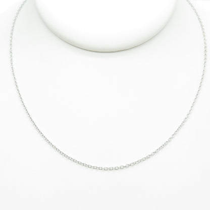 925 Sterling Silver Cable Chain Necklace 16-18"