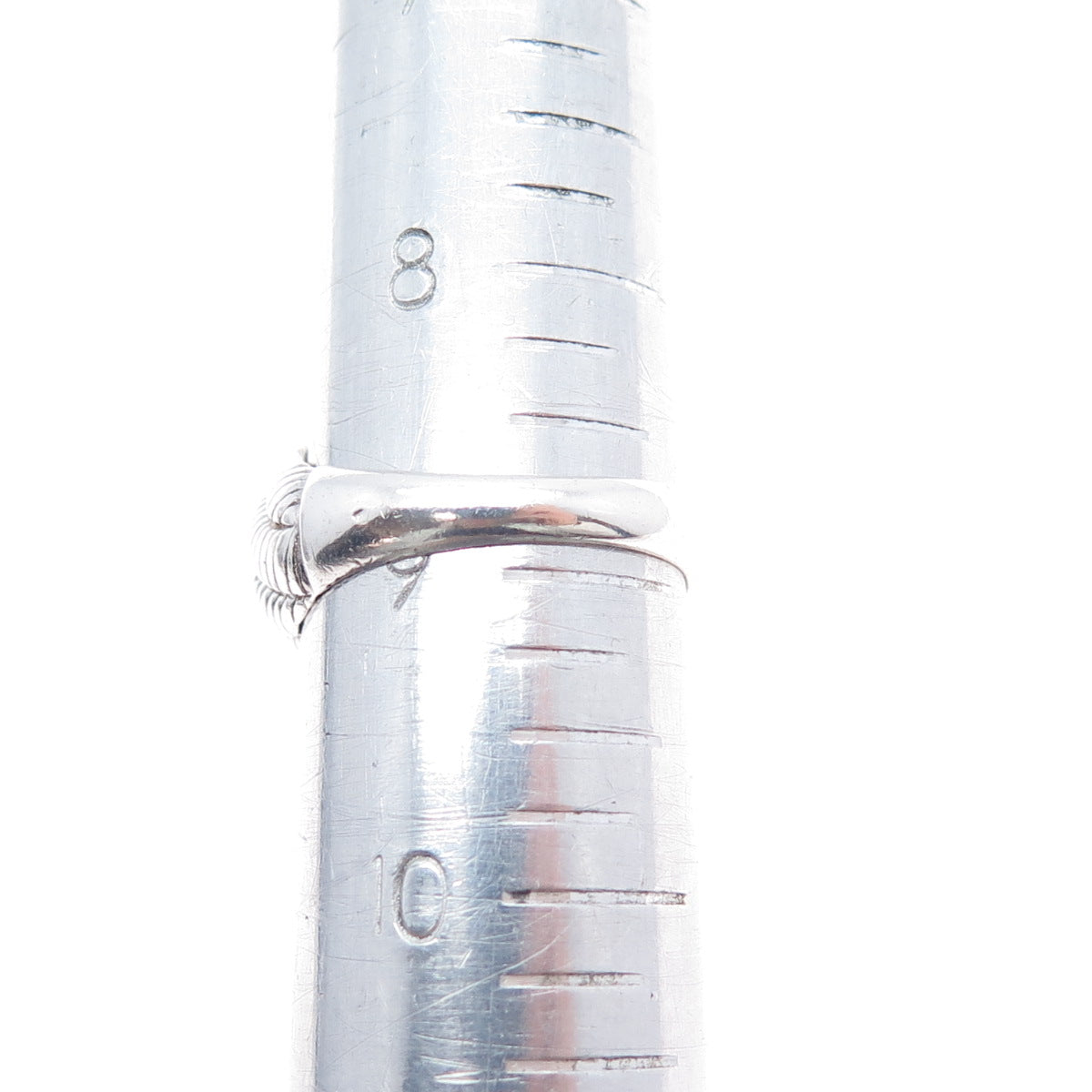 JUDITH RIPKA 925 Sterling Silver Real Sapphire Crisscross Ring Size 9