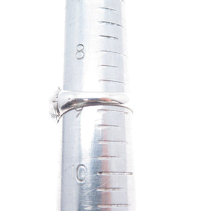 JUDITH RIPKA 925 Sterling Silver Real Sapphire Crisscross Ring Size 9