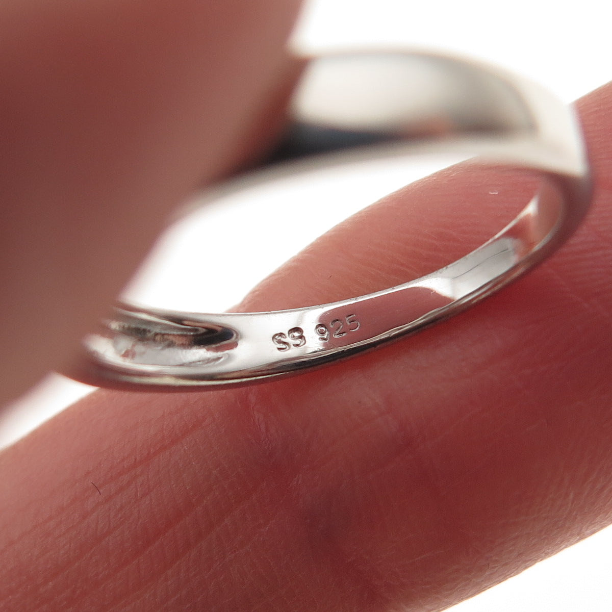 925 Sterling Silver Round-Cut C Z Letter X Initial Ring Size 6